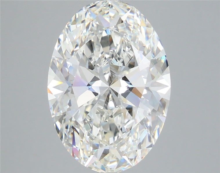 6.07ct Oval H VVS2 Lab Created Diamond