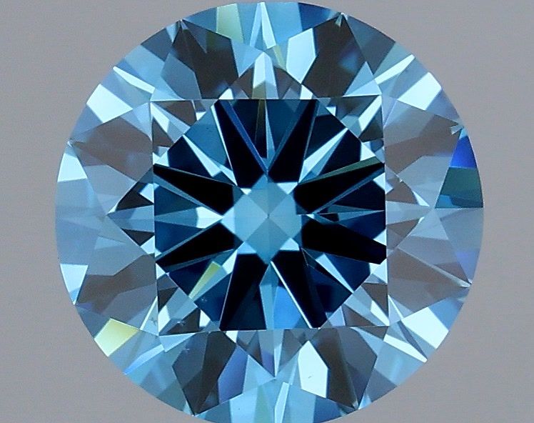 1.9ct Round FANCY VS2 Lab Created Diamond
