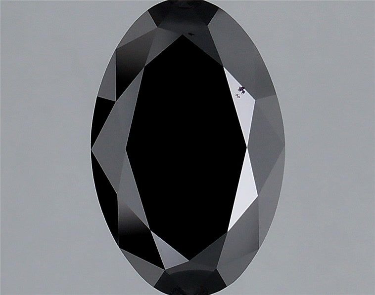 2.52ct Oval FANCY BLACK VVS2 Lab Created Diamond