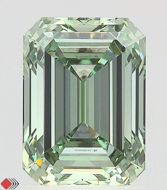 2.37ct Round FANCY VIVID GREEN VS2 Lab Created Diamond