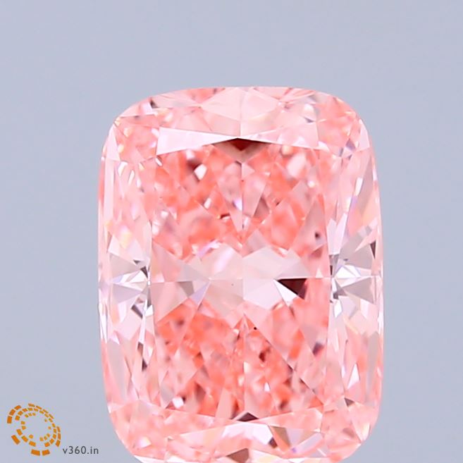 2.03ct Cushion FANCY VIVID PINK VS1 Lab Created Diamond
