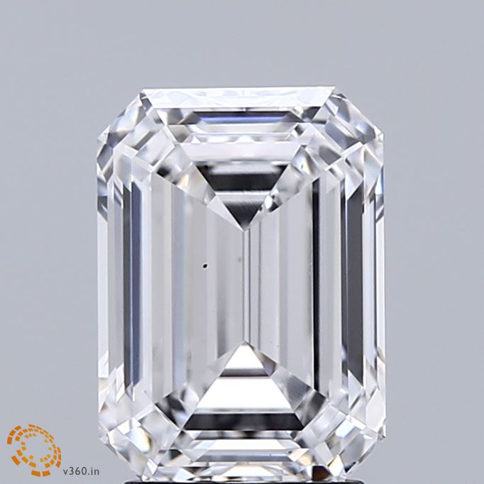 2.61ct Emerald D VS2 Lab Created Diamond