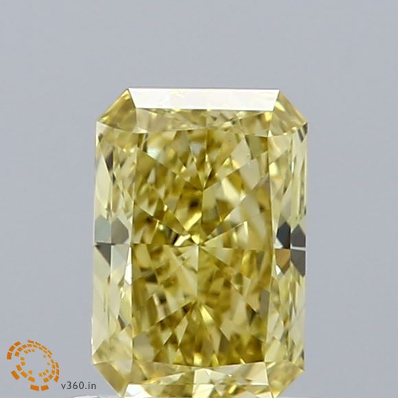 1ct Radiant FANCY INTENSE YELLOW VS2 Lab Created Diamond