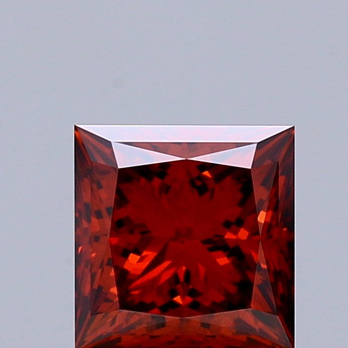 1.09ct Princess FANCY DEEP ORANGE VVS2 Lab Created Diamond