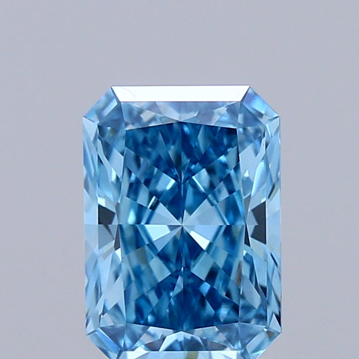 1.04ct Radiant FANCY VIVID BLUE VVS2 Lab Created Diamond