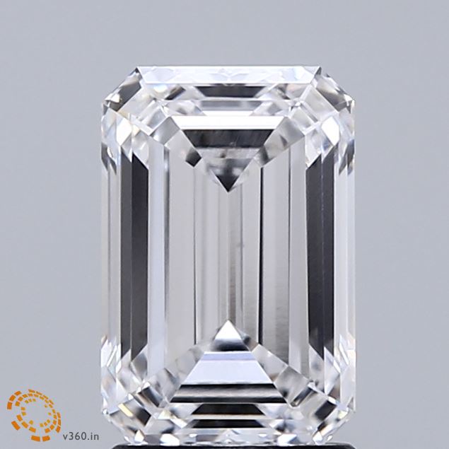 2.06ct Emerald E VVS1 Lab Created Diamond