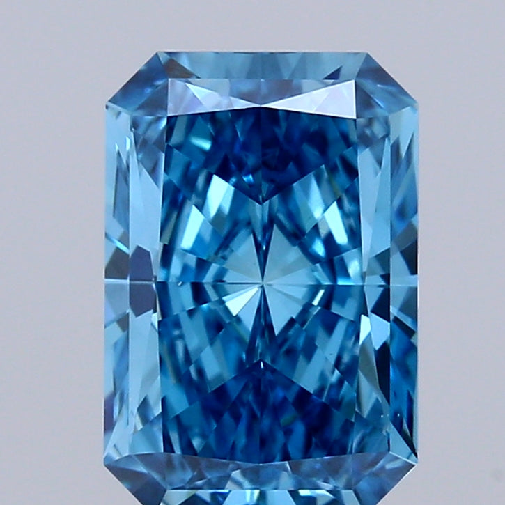 1.5ct Radiant FANCY VIVID BLUE VS1 Lab Created Diamond