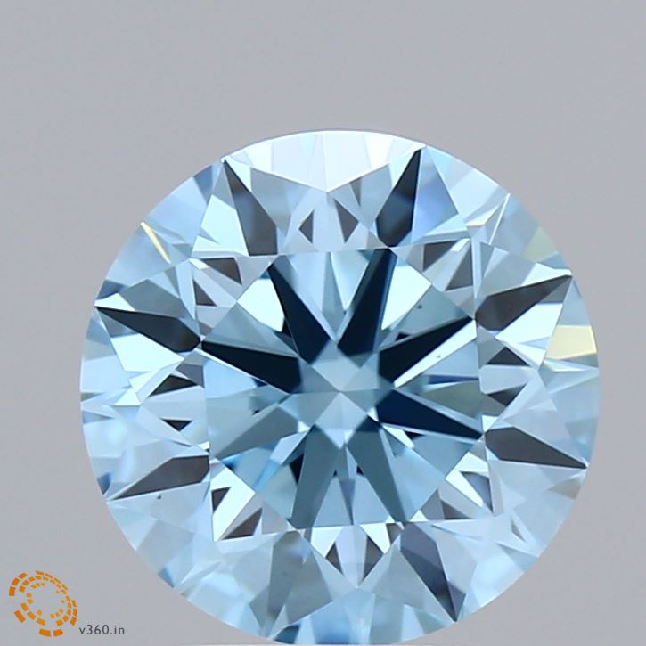 2.83ct Round FANCY VIVID BLUE VS1 Lab Created Diamond