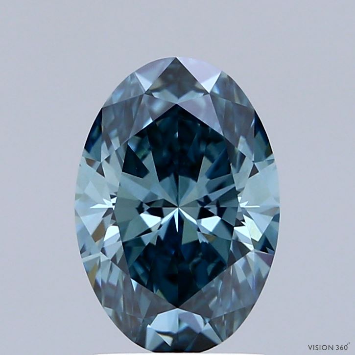 1.51ct Oval FANCY VIVID BLUE VVS2 Lab Created Diamond