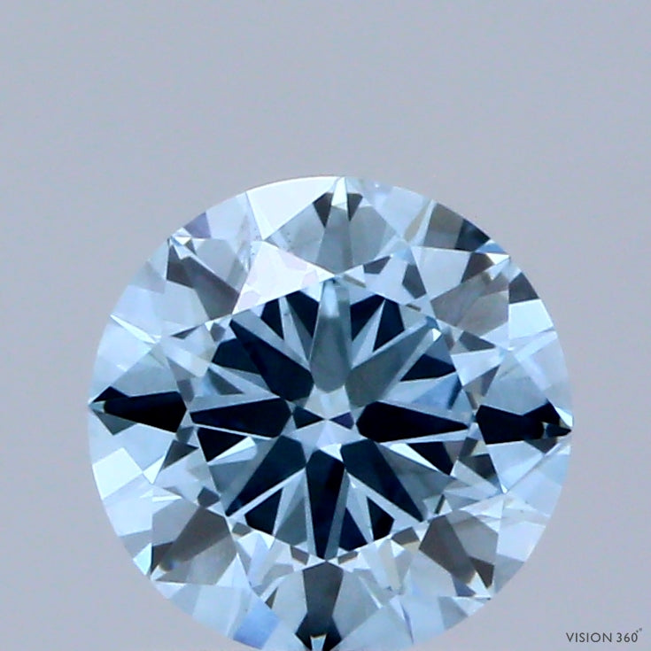 0.99ct Round FANCY VIVID BLUE VS2 Lab Created Diamond