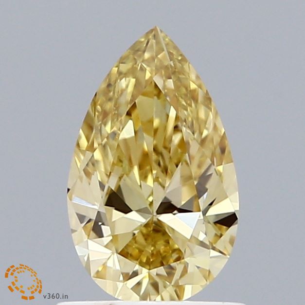 0.92ct Pear FANCY INTENSE YELLOW VS1 Lab Created Diamond
