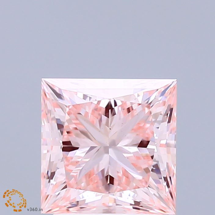 2.52ct Princess FANCY INTENSE PINK VS1 Lab Created Diamond