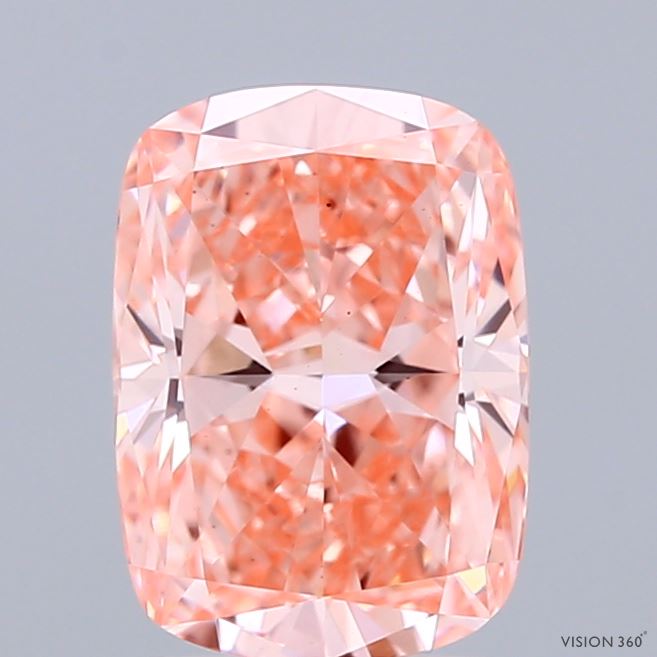 2.07ct Cushion FANCY VIVID PINK VS1 Lab Created Diamond