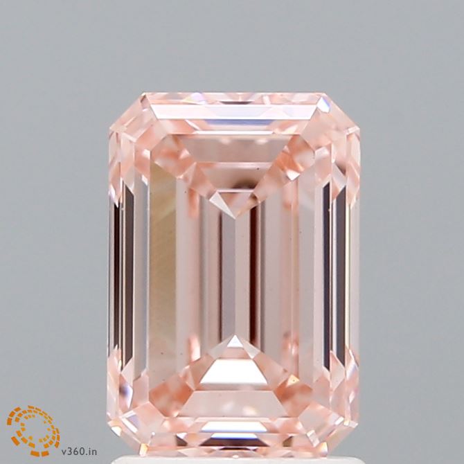 1.94ct Emerald FANCY INTENSE PINK VS1 Lab Created Diamond