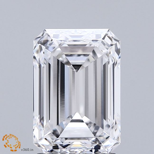 2.15ct Emerald D VVS1 Lab Created Diamond