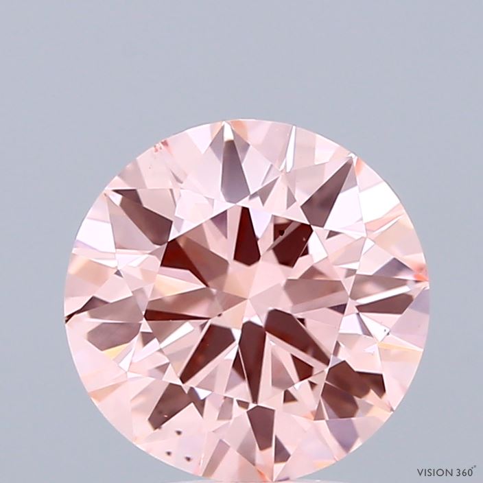 2.01ct Round FANCY INTENSE PINK VS2 Lab Created Diamond