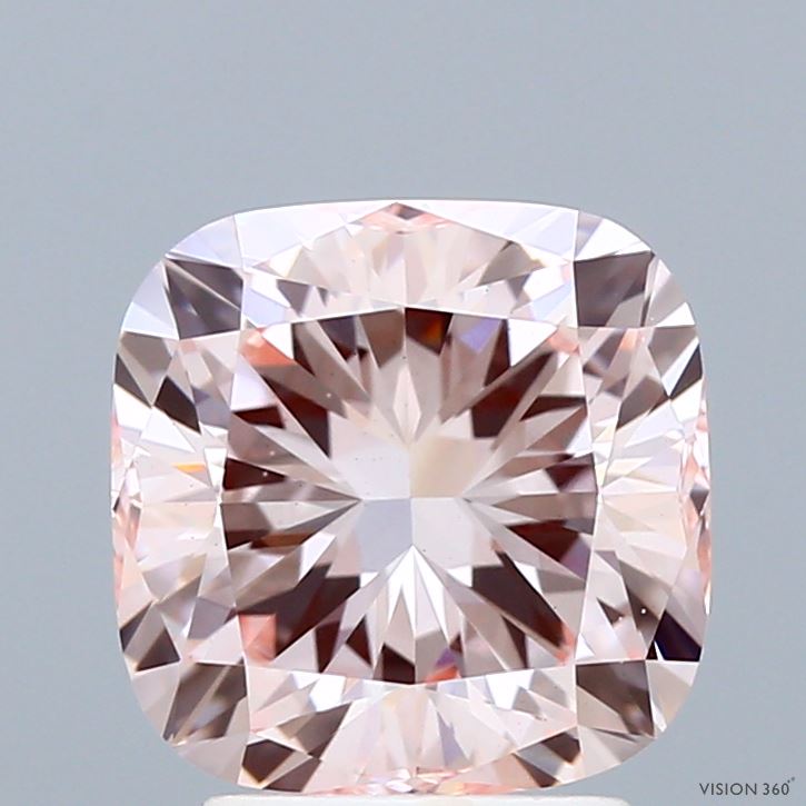 3.01ct Cushion FANCY INTENSE PINK VS1 Lab Created Diamond