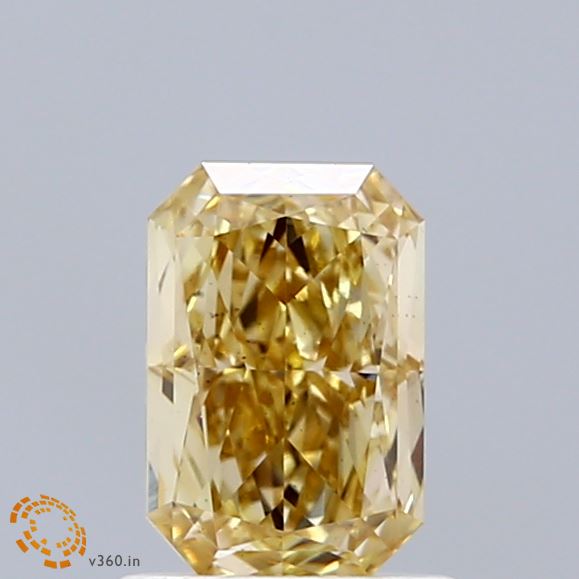 1.02ct Radiant FANCY YELLOW VS2 Lab Created Diamond