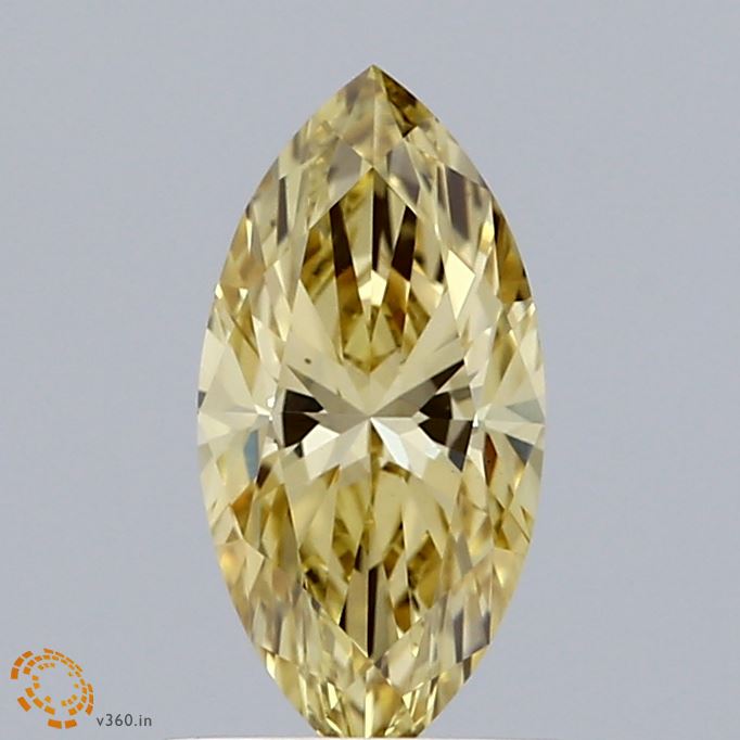 0.88ct Marquise FANCY INTENSE YELLOW VS1 Lab Created Diamond