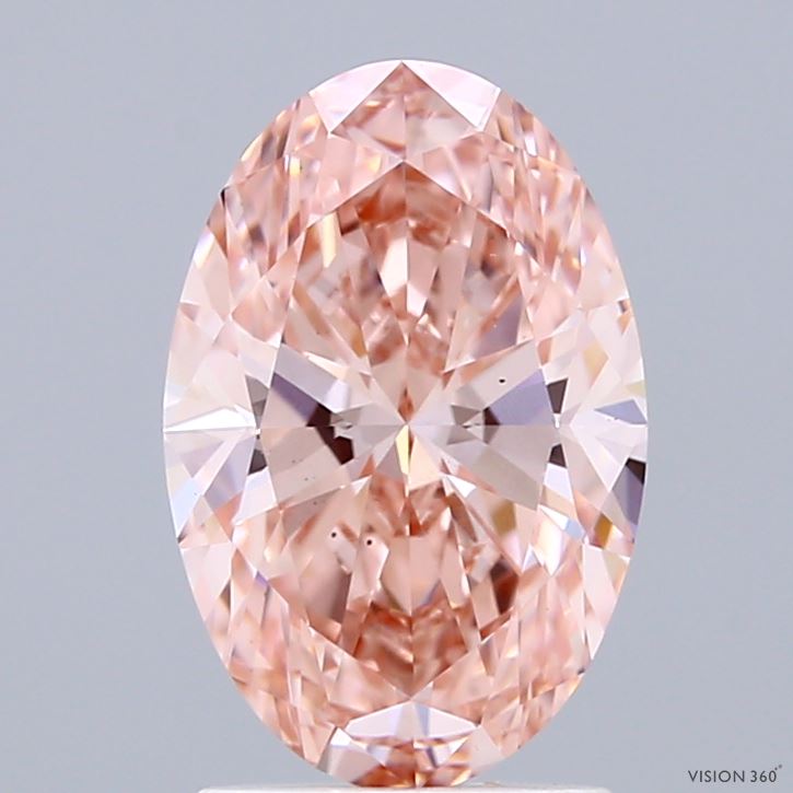 2.01ct Oval FANCY VIVID PINK VS1 Lab Created Diamond