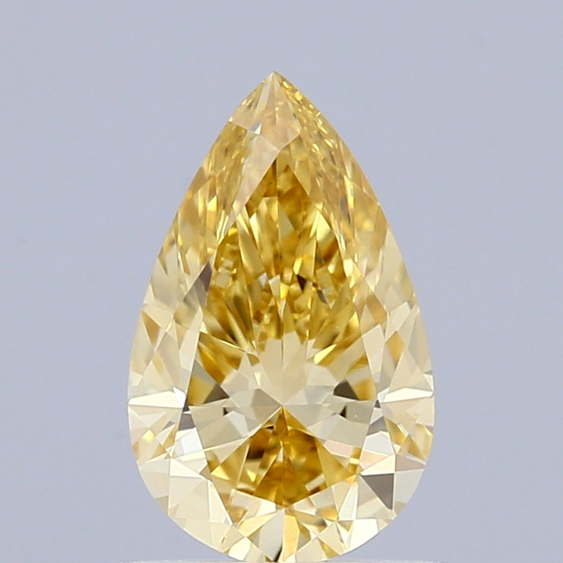 0.96ct Pear FANCY INTENSE YELLOW VS1 Lab Created Diamond
