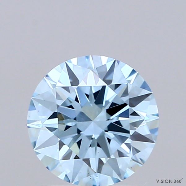 1.06ct Round FANCY VIVID BLUE VS1 Lab Created Diamond