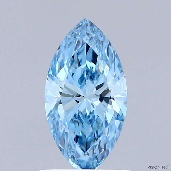 1ct Marquise FANCY VIVID BLUE VS1 Lab Created Diamond