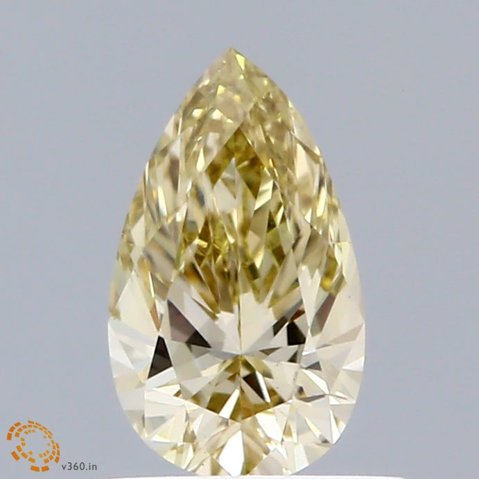 0.54ct Pear FANCY INTENSE YELLOW VS1 Lab Created Diamond