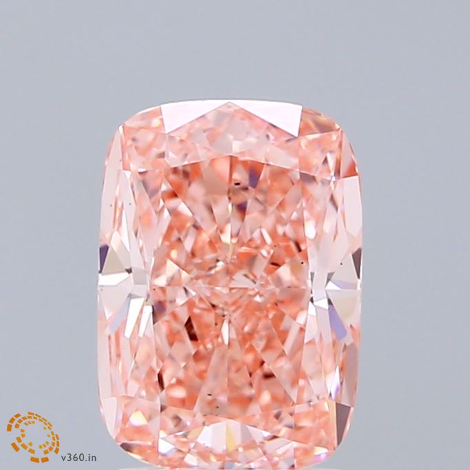2.01ct Cushion FANCY VIVID PINK VS1 Lab Created Diamond