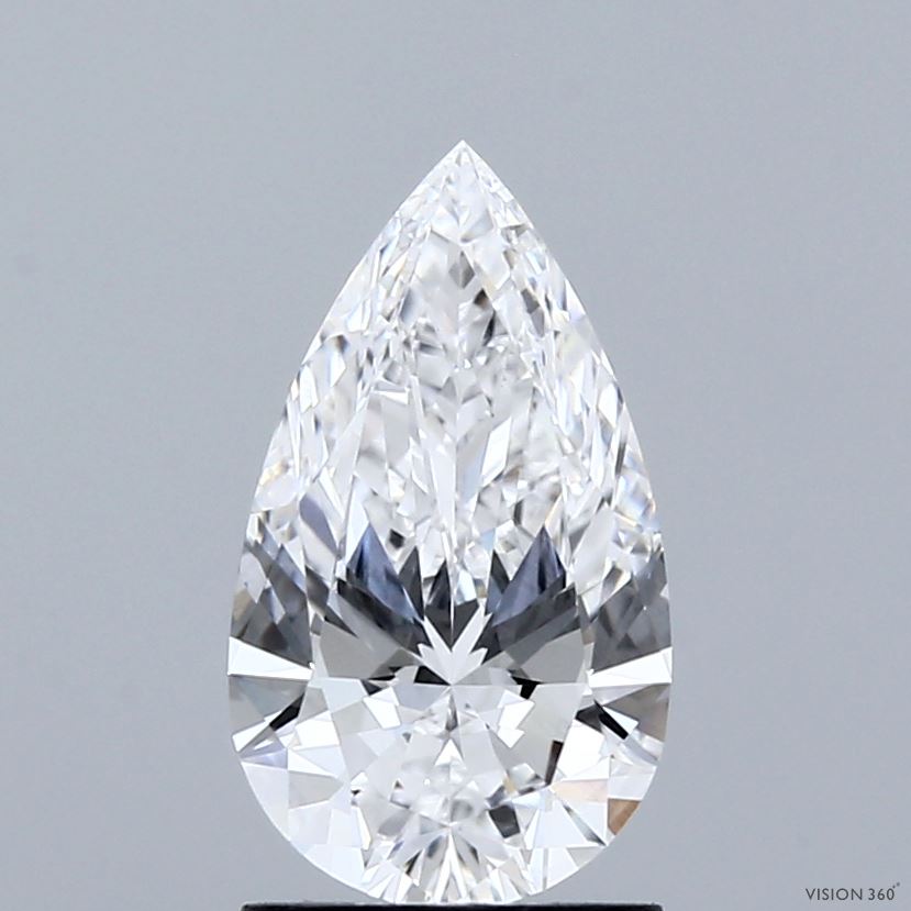 1.5ct Pear D VVS2 Lab Created Diamond