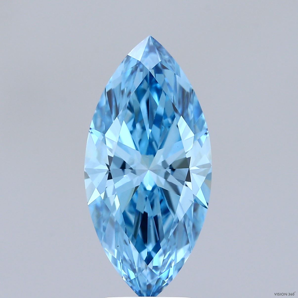3.5ct Marquise FANCY VIVID BLUE VS1 Lab Created Diamond