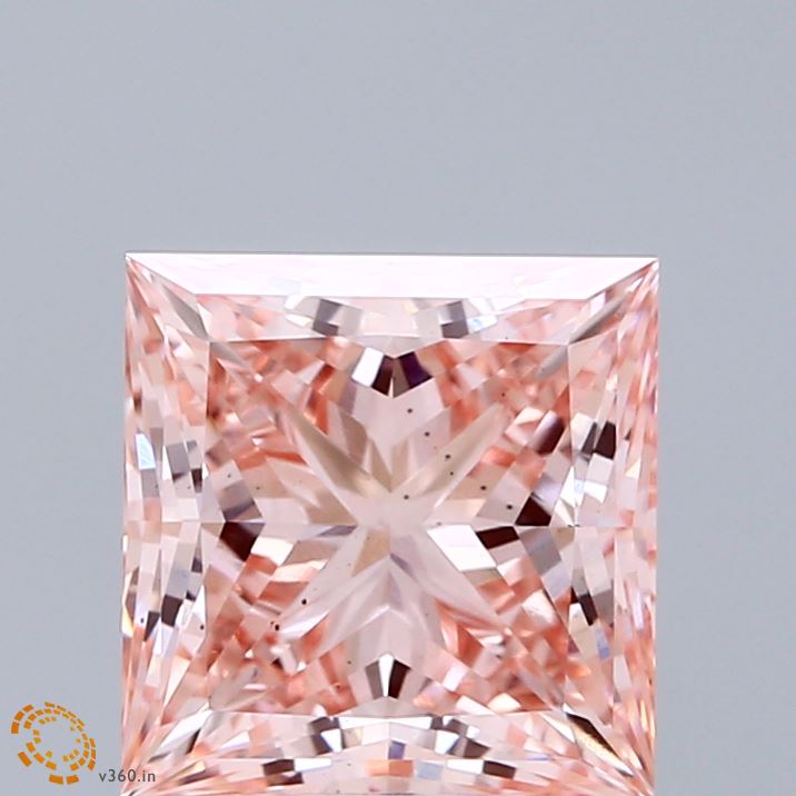 3.03ct Princess FANCY INTENSE PINK VS2 Lab Created Diamond