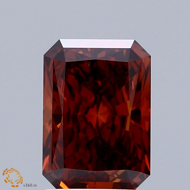 1.97ct Radiant FANCY DEEP ORANGE VS1 Lab Created Diamond