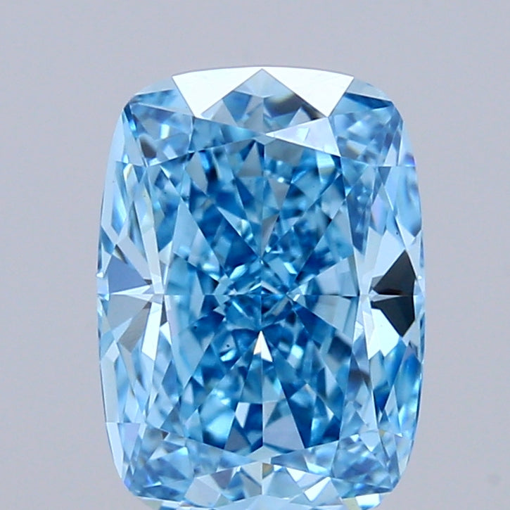 1.5ct Cushion FANCY VIVID BLUE VS1 Lab Created Diamond