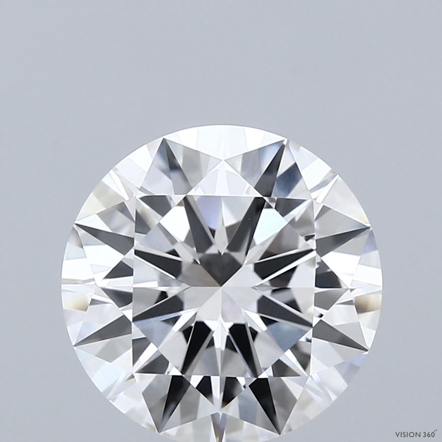 4ct Round F VVS2 Lab Created Diamond