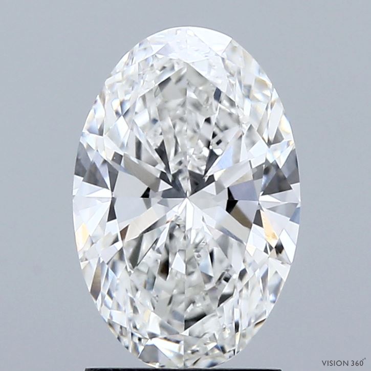 2ct Oval E VVS1 Lab Created Diamond