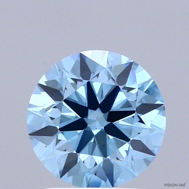 2ct Round FANCY VIVID BLUE VS2 Lab Created Diamond