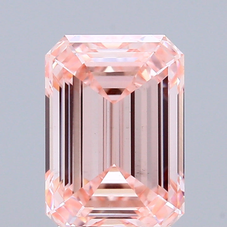 1.59ct Emerald FANCY INTENSE PINK VS1 Lab Created Diamond