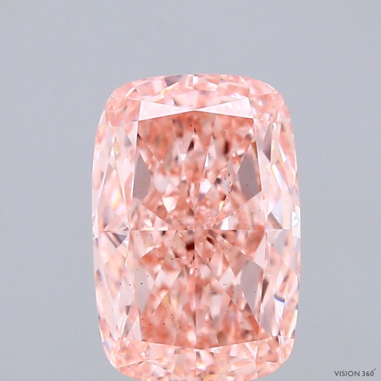 2.53ct Cushion FANCY VIVID PINK VS2 Lab Created Diamond