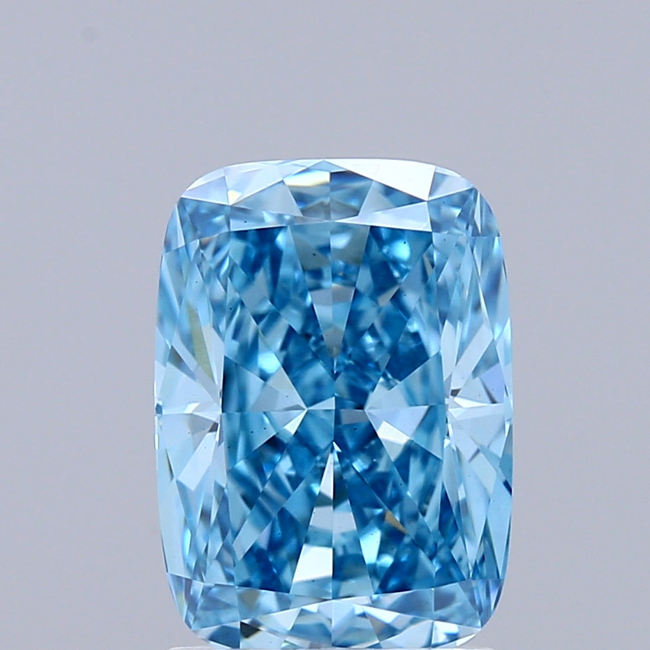 1.92ct Cushion FANCY VIVID BLUE VS1 Lab Created Diamond