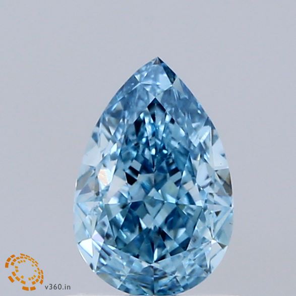 1.02ct Pear FANCY VIVID BLUE VS1 Lab Created Diamond