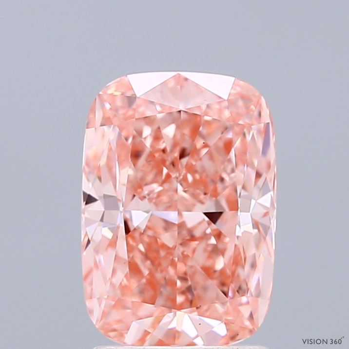 1.98ct Cushion FANCY VIVID PINK VS1 Lab Created Diamond