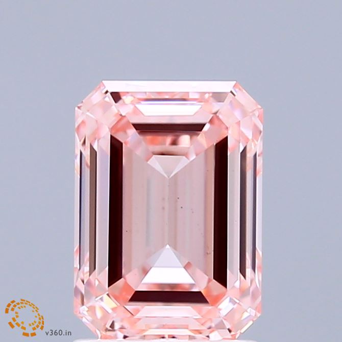 2.01ct Emerald FANCY INTENSE PINK VS1 Lab Created Diamond