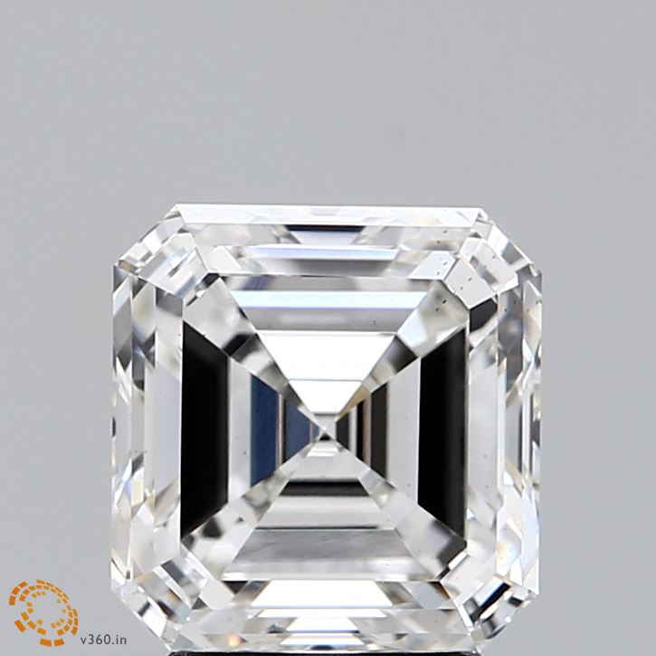 3.11ct Asscher F VS2 Lab Created Diamond