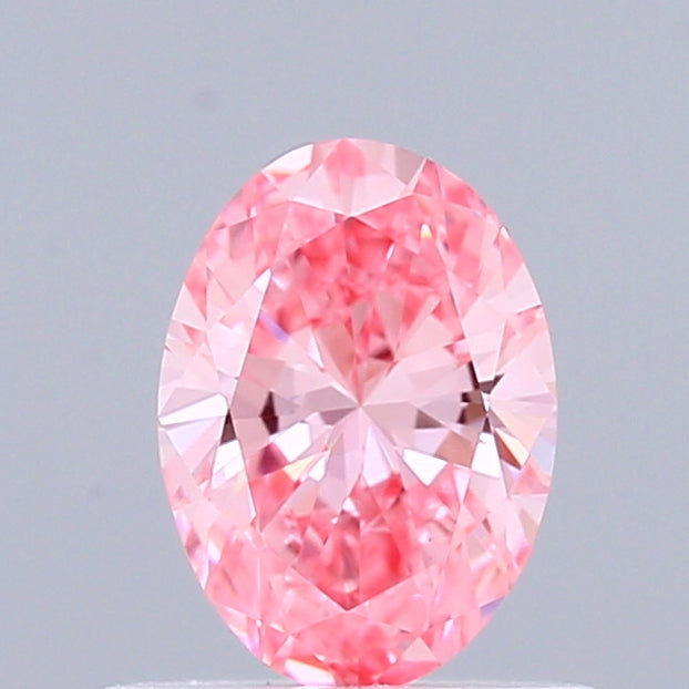 0.52ct Oval FANCY VIVID PINK VVS2 Lab Created Diamond