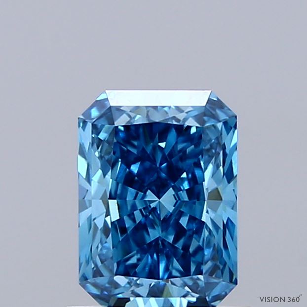 1.02ct Radiant FANCY VIVID BLUE VS1 Lab Created Diamond
