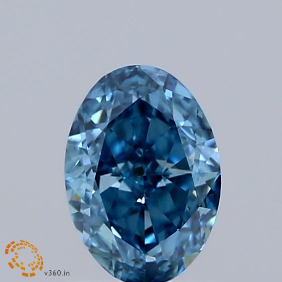 1.03ct Oval FANCY VIVID BLUE VS1 Lab Created Diamond