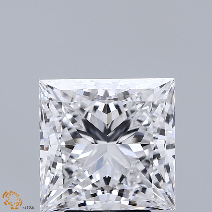 4.05ct Princess D VVS2 Lab Created Diamond
