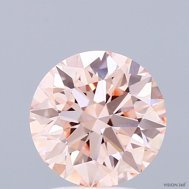 2.03ct Round FANCY PINK VS1 Lab Created Diamond