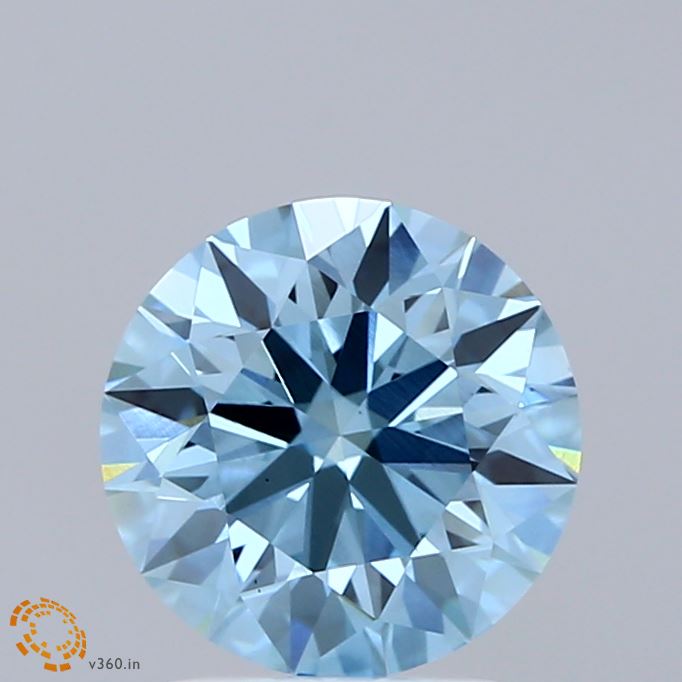 1.89ct Round FANCY VIVID BLUE VS1 Lab Created Diamond
